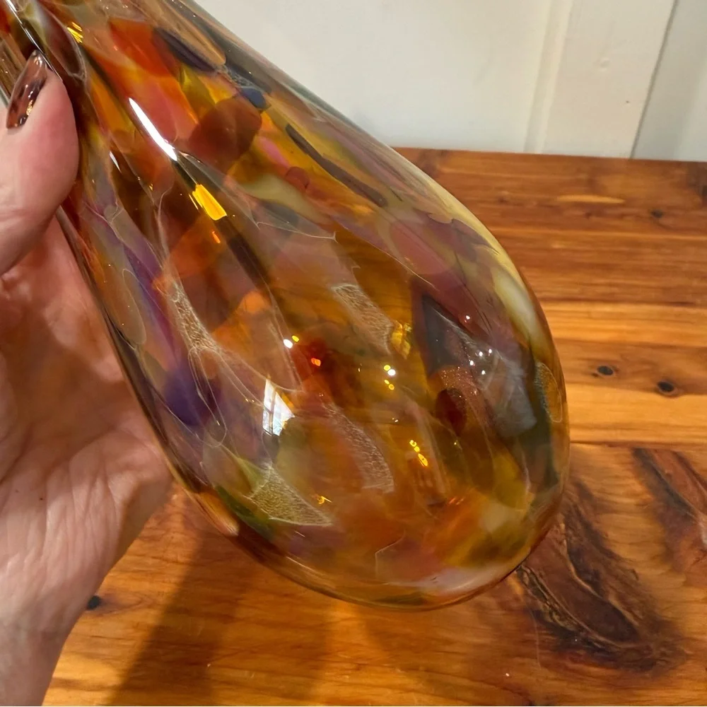 Crossroads Stone Mountain Park Georgia Amber Toned 2006 Signed Vase